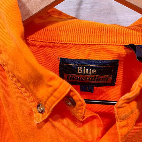 Clemson Tigers Twill Button Down Shirt Orange VTG College Football Mens Large - Picture 6 of 7